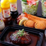 ドレッシング、料理メニュー持ち帰り例